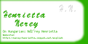 henrietta nerey business card